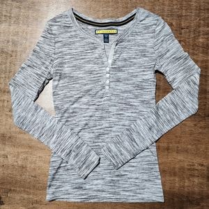 Prince & Fox Long Sleeve Shirt With Button Detail Gray S